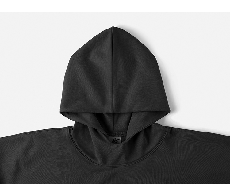 400 gsm Loose Perfect Hoodie - Black - KAUZEN CLO.