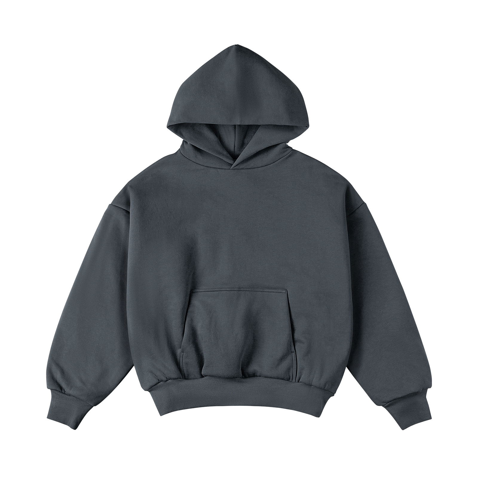 800 Gsm Heavy Short Dark Gray Hoodie Kauzen Clo